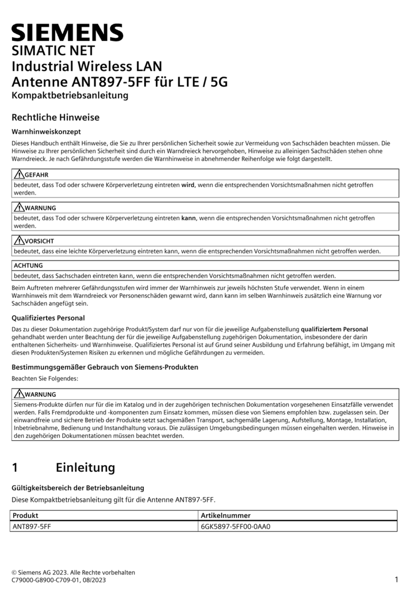 Siemens SIMATIC NET ANT897-5FF Compact operating instructions