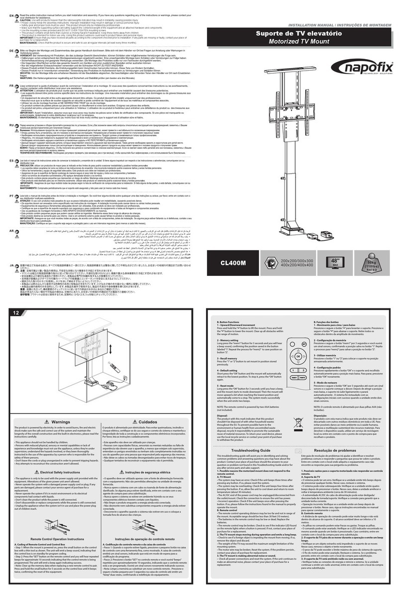 Napofix CL400M instruction manual