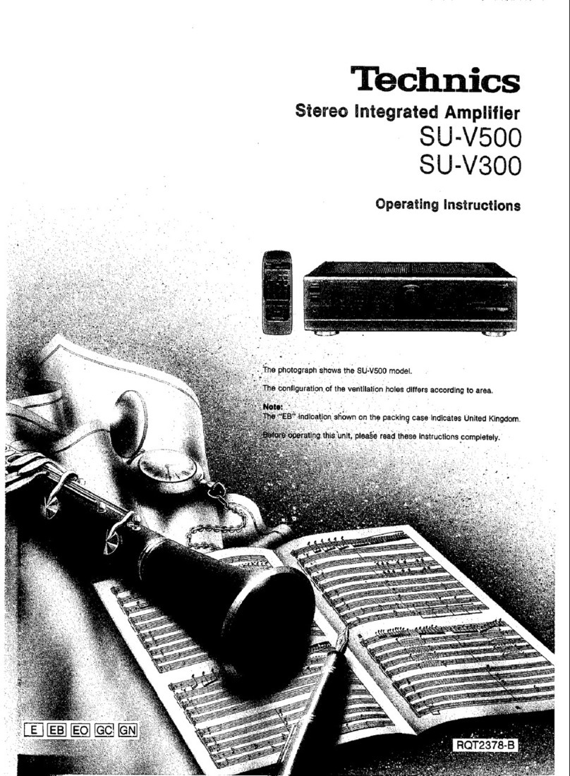 Technics SUV-500 operating instructions