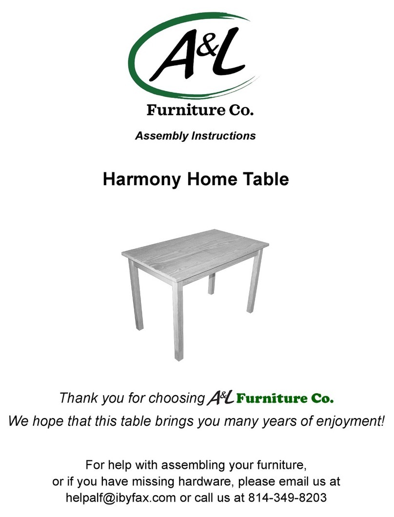 A&L Furniture Harmony Assembly instructions A&L Furniture Harmony Assembly instructions
