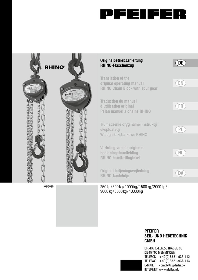 Pfeifer RHINO 261107 Translation of the original operating manual