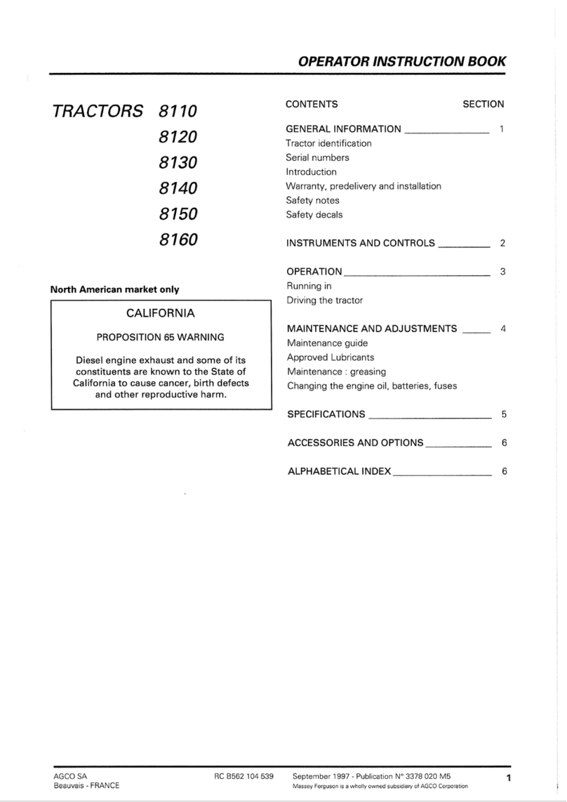 AGCO 8110 Operators instruction book
