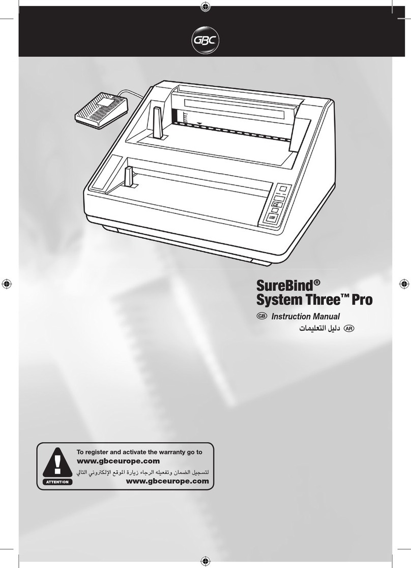 GBC Surebind System Three Pro User manual