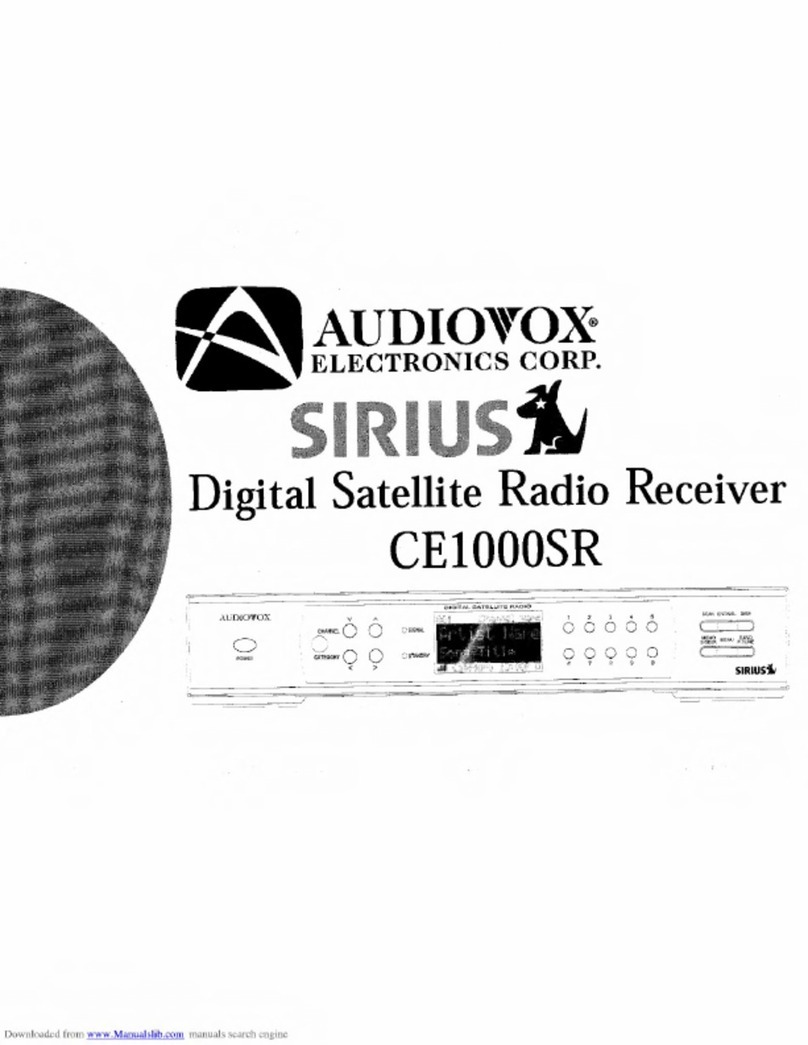 Audiovox SIRIUS CE1000SR User manual Audiovox SIRIUS CE1000SR User manual