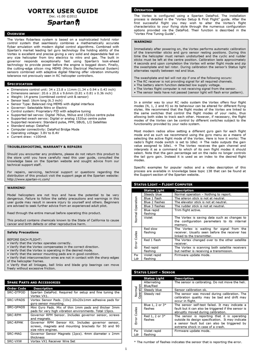 Spartan Vortex VX1 User manual