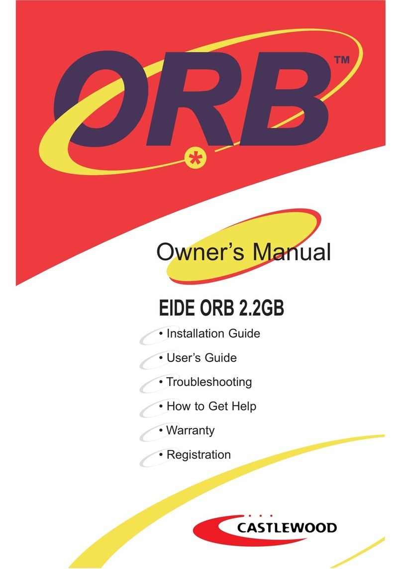 Castlewood EIDE ORB 2.2 GB owner's manual
