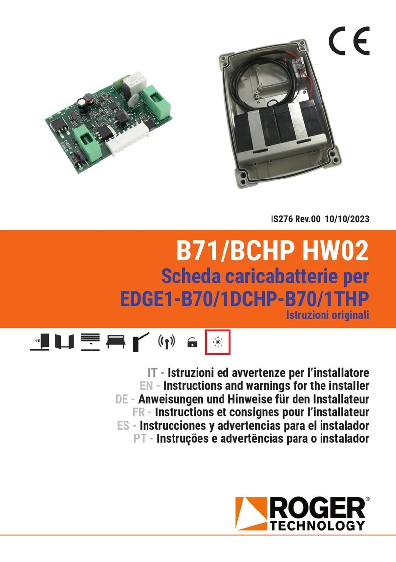 Roger B71/BCHP HW02 Instruction and warnings for the installer