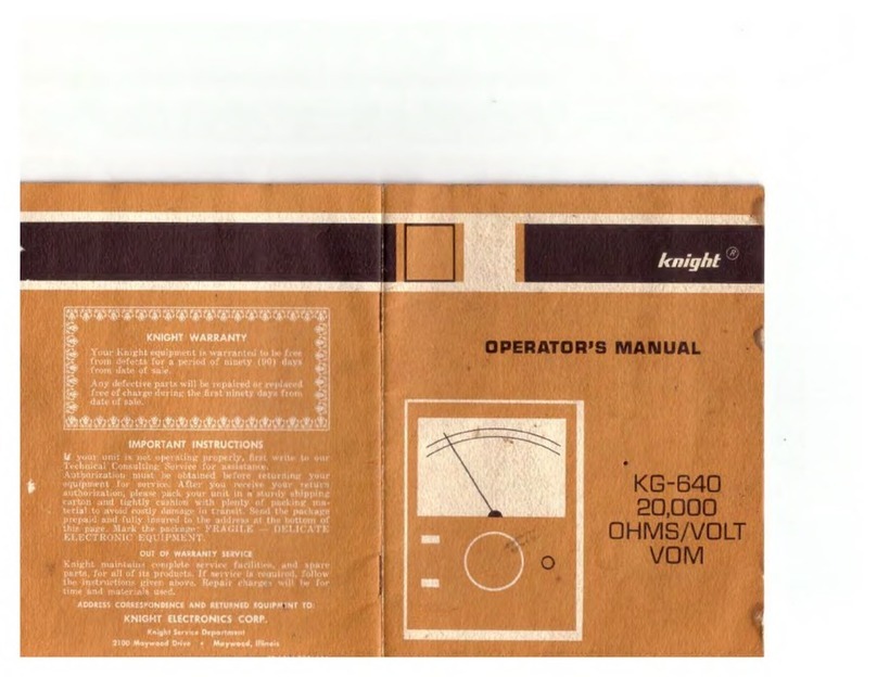 Allied Radio Knight KG-640 Operator's manual