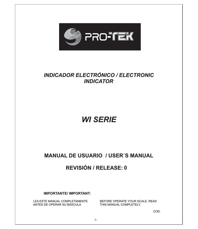 PRO-TEK WI Series User manual PRO-TEK WI Series User manual
