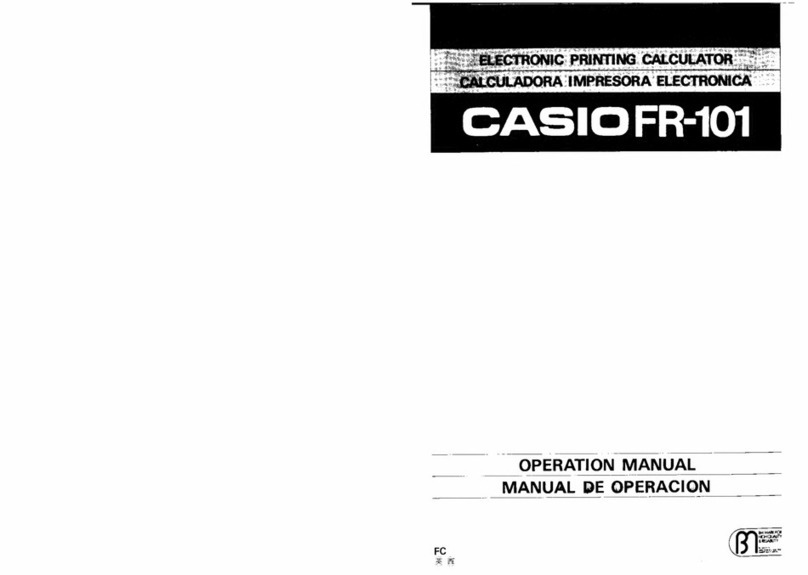 Casio FR-101 User manual