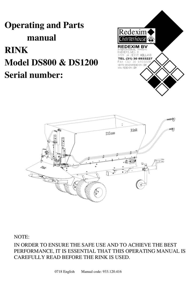 Redexim DS800 Operating and parts manual