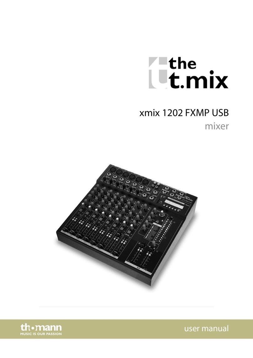 thomann the t.mix xmix 1202 FXMP USB user manual