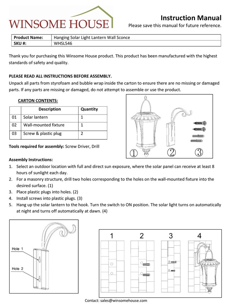 Winsome house WHSL546 instruction manual