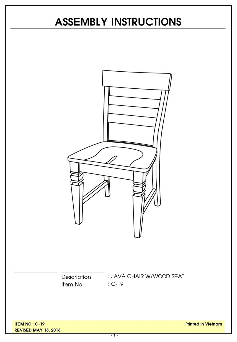 Unfinished Furniture of Wilmington JAVA C-19 Assembly instructions