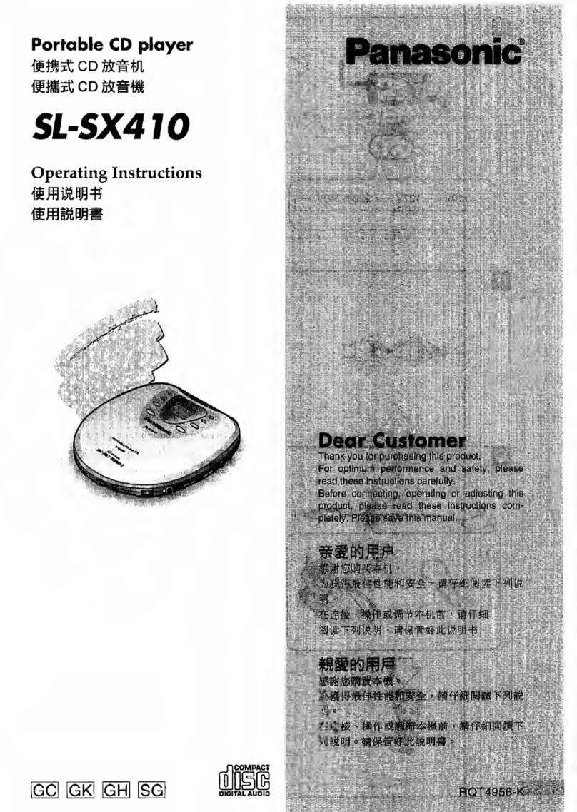 Panasonic SL-SX410 User manual