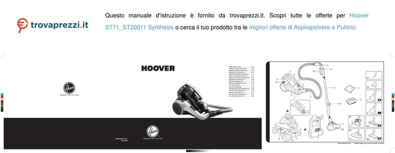 Hoover ST71 ST20011 Synthesis User manual