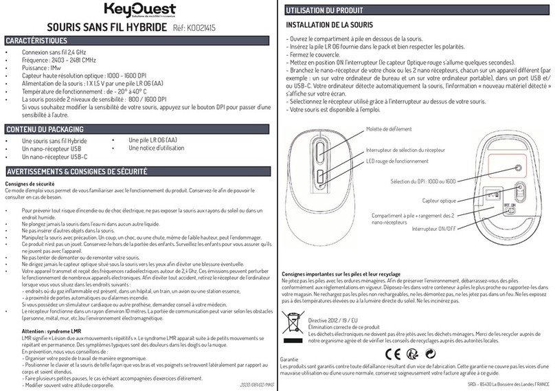 KeyQuest HYBRIDE quick start guide