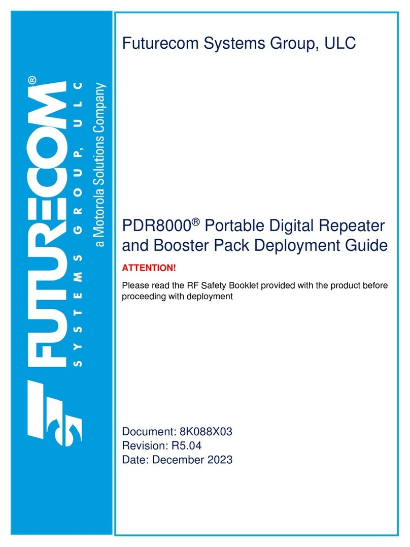 Futurecom PDR8000 Quick reference guide Futurecom PDR8000 Quick reference guide