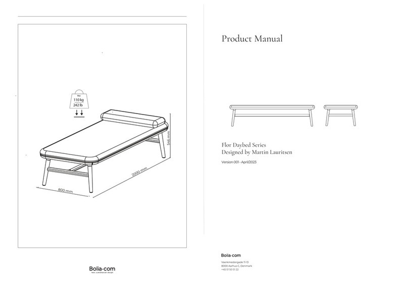 Bolia Flor Daybed Series User manual Bolia Flor Daybed Series User manual