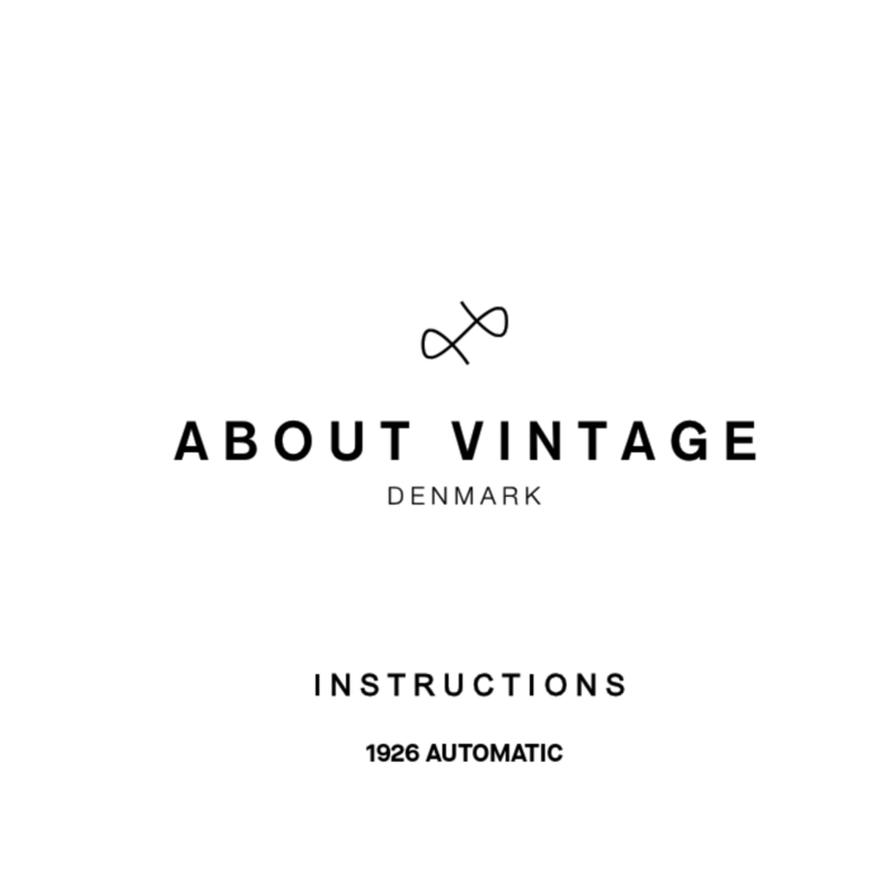 Vintage 1926 AUTOMATIC instructions