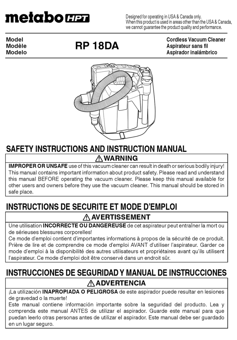 Metabo HPT RP 18DA Safety instructions and instruction manual