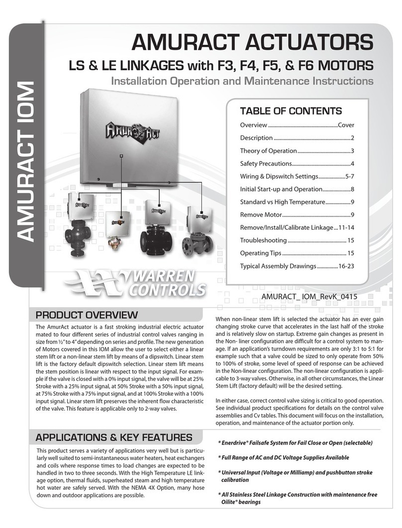 Warren Controls AmurAct Linkage LS Series Installation, operation and maintenance instructions Warren Controls AmurAct Linkage LS Series Installation, operation and maintenance instructions