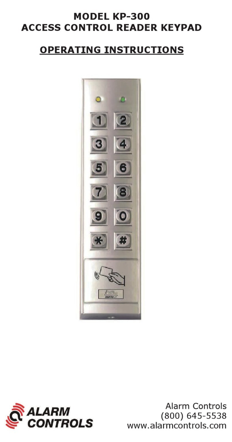 Alarm Controls Corporation KP-300 operating instructions Alarm Controls Corporation KP-300 operating instructions