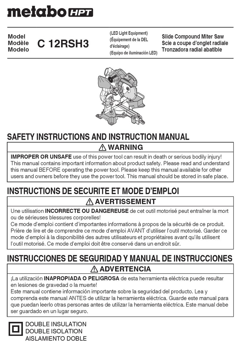 Metabo HPT C 12RSH3 Safety instructions and instruction manual