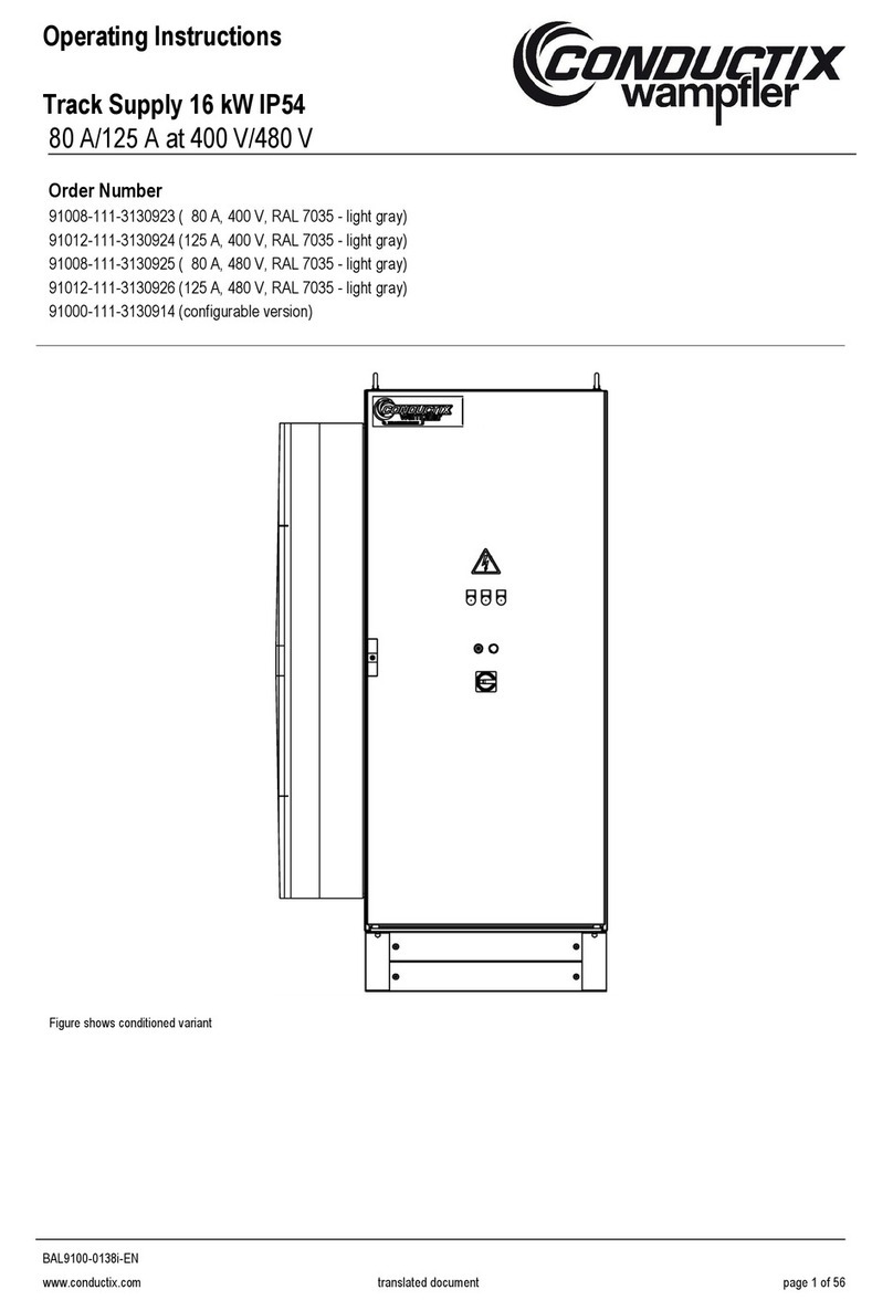 Conductix-Wampfler 91008-111-3130923 User manual