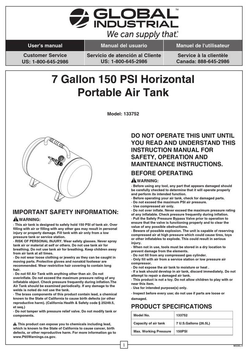 Global Industrial 133752 user manual