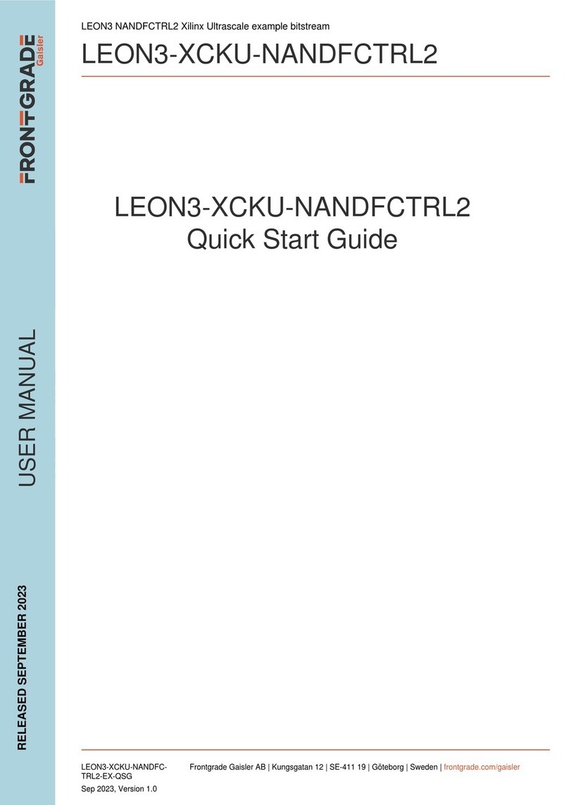 FRONTGRADE LEON3-XCKU-NANDFCTRL2 quick start guide