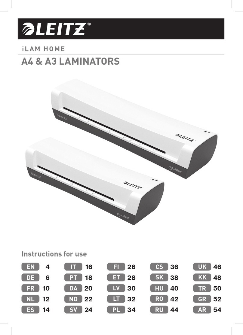 LEITZ iLAM HOME A3 User manual