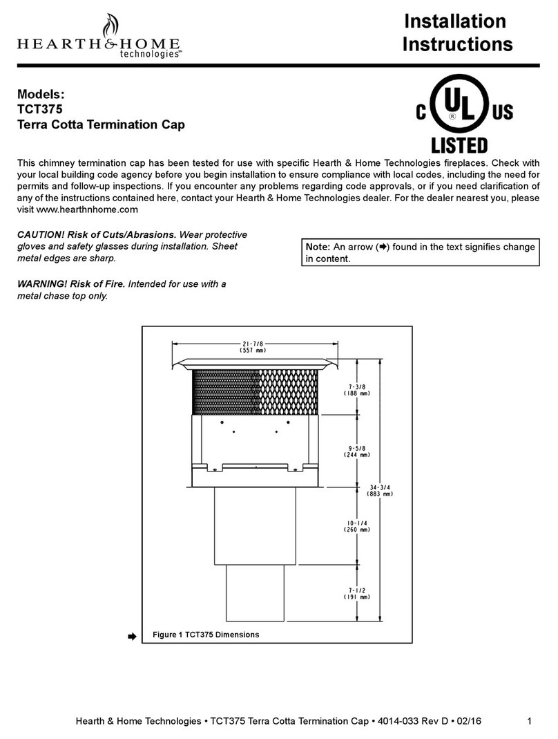 Hearth and Home Technologies TCT375 installation instructions