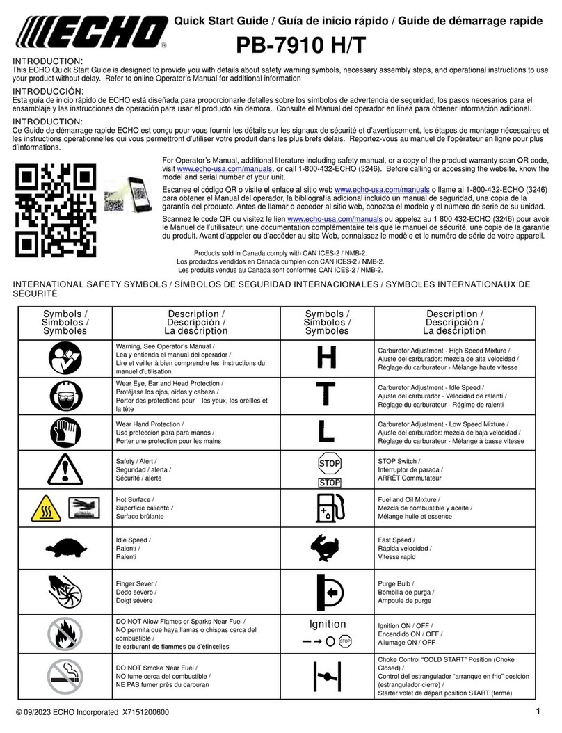 Echo PB-7910 H/T User manual