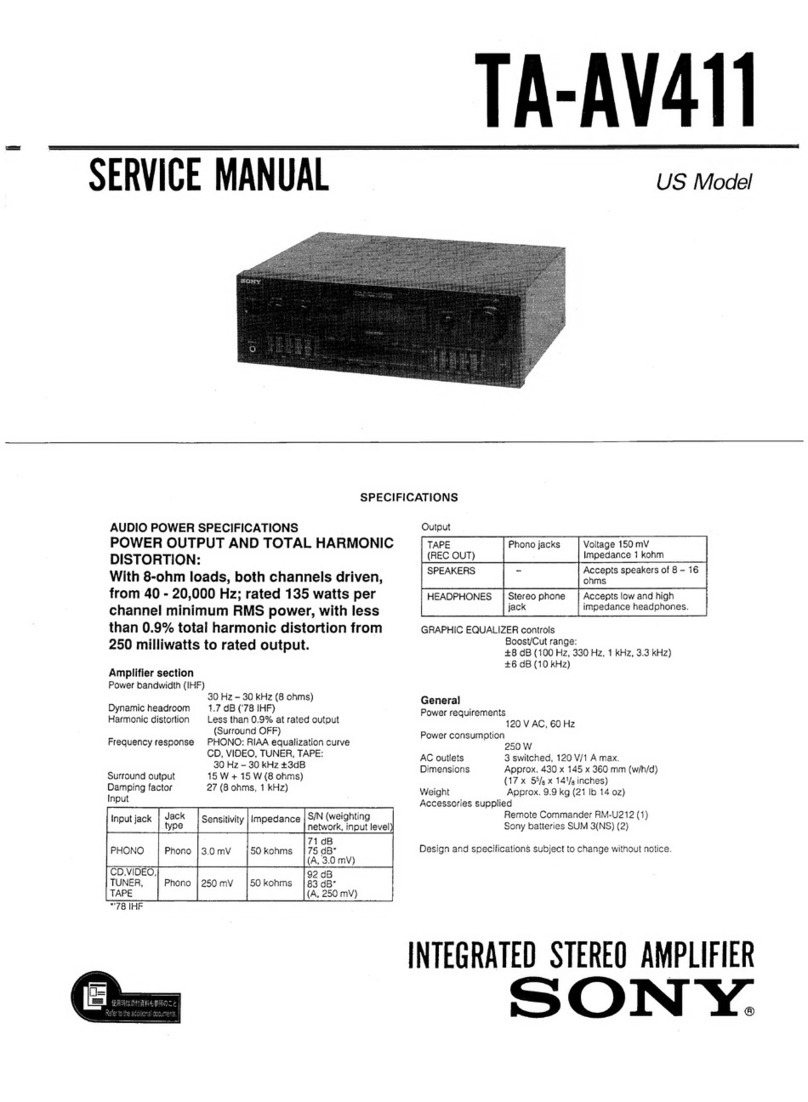 Sony TA-AV411 User manual