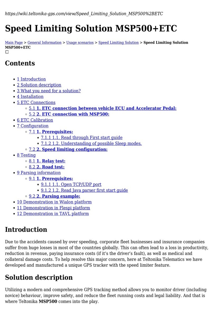 Teltonika MSP500+ETC User manual Teltonika MSP500+ETC User manual