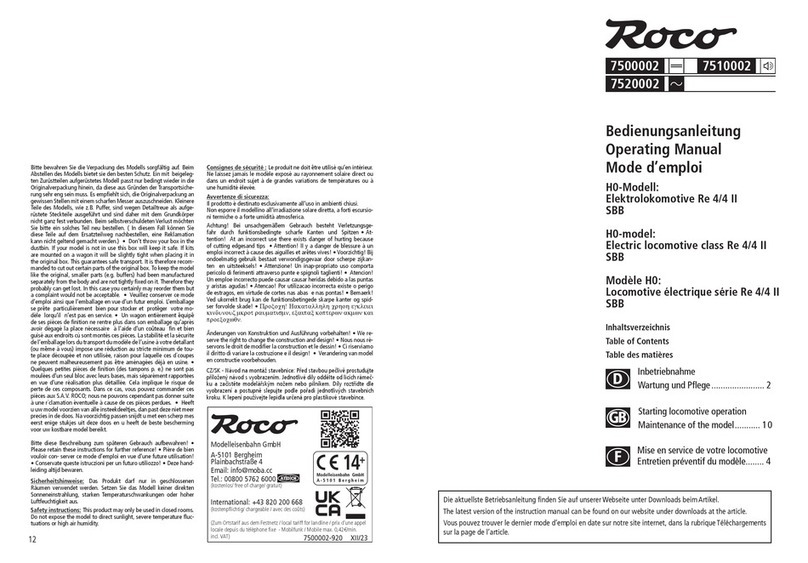 roco 7500002 User manual
