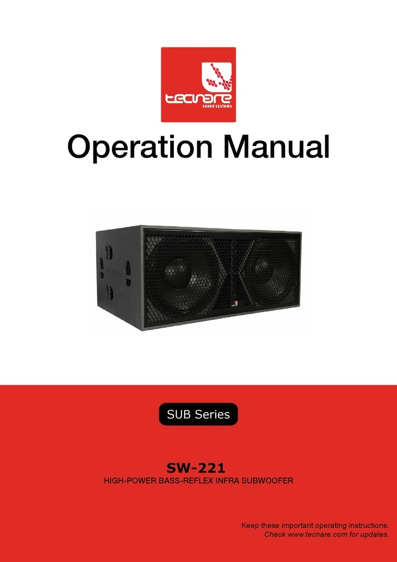 TECNARE Sub-Series Operation manual