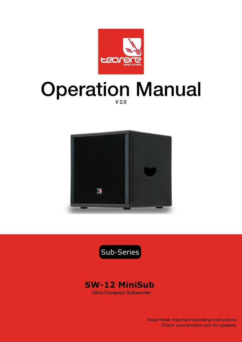 TECNARE Sub Series Operation manual