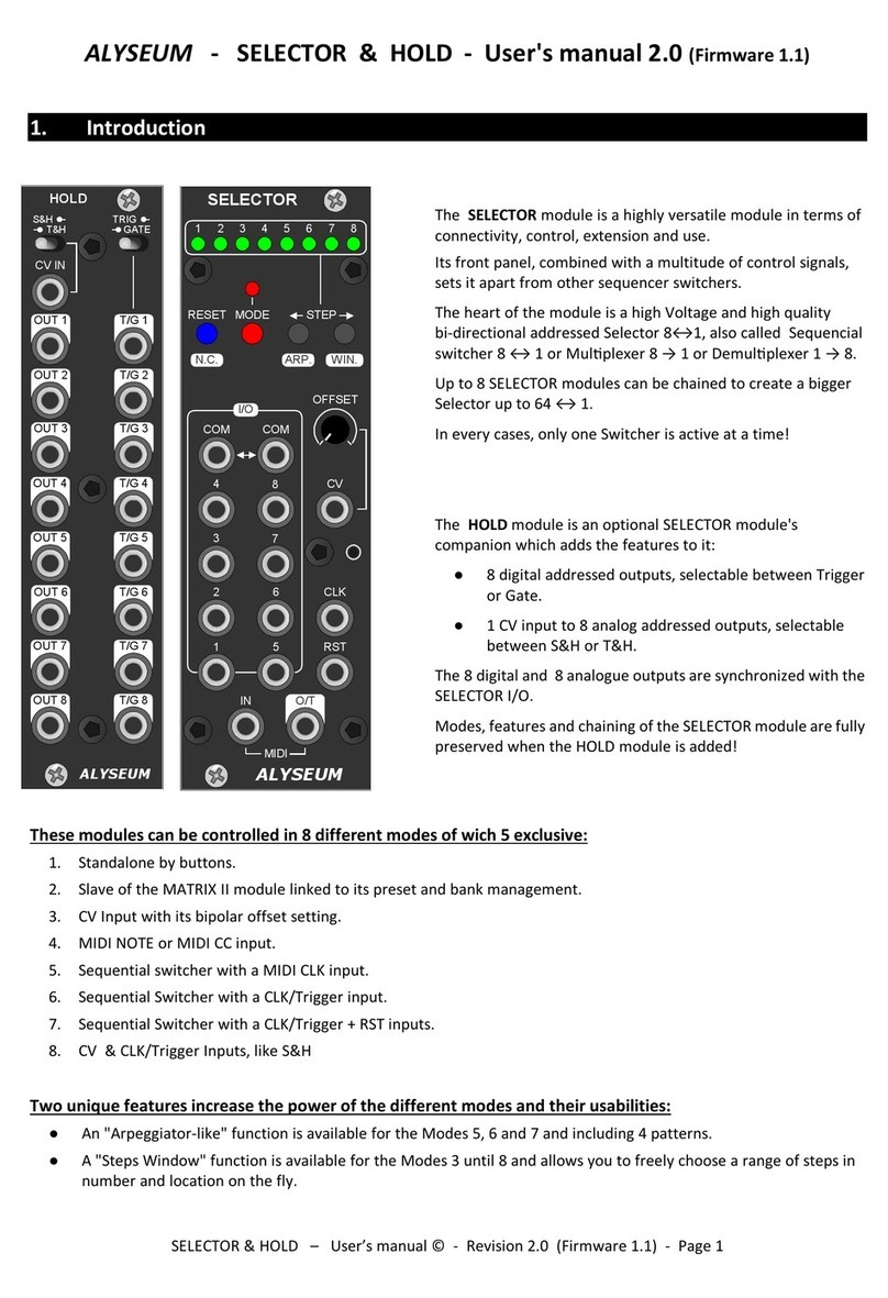 Alyseum SELECTOR user manual
