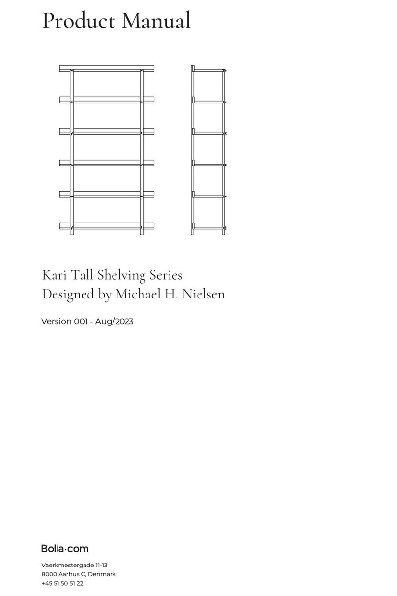 Bolia Kari Tall Shelving Series User manual Bolia Kari Tall Shelving Series User manual