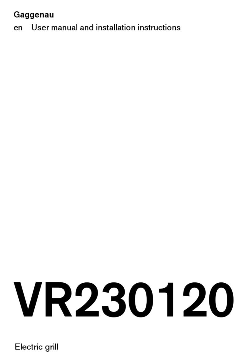 Gaggenau VR230120 User manual and installation instructions Gaggenau VR230120 User manual and installation instructions