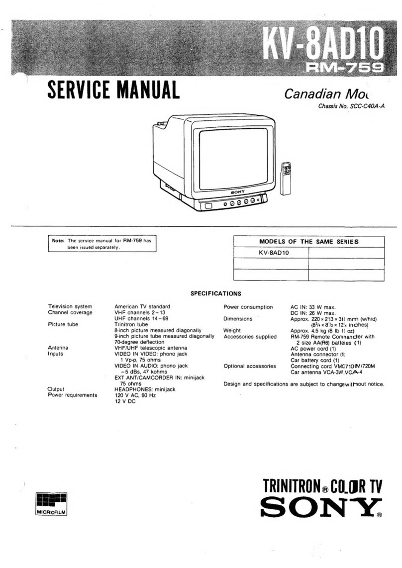 Sony Trinitron KV-8AD10 User manual