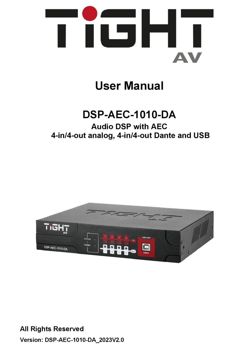 TiGHT AV DSP-AEC-1010-DA user manual