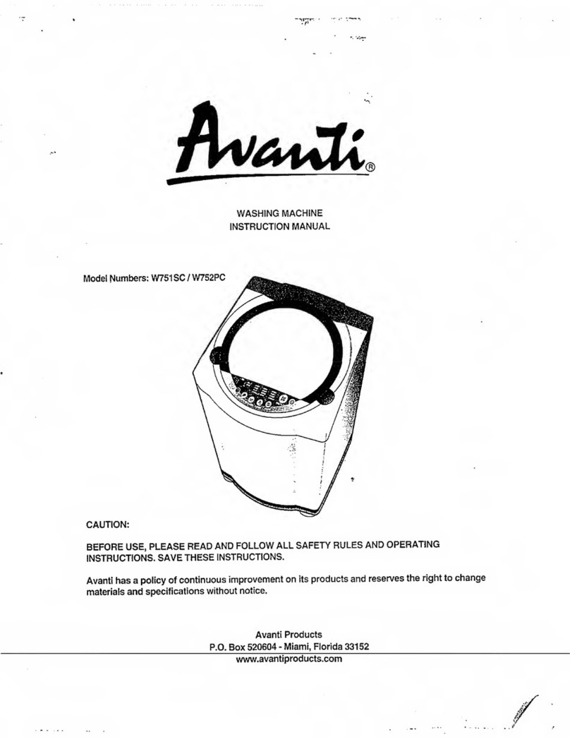 Avanti W751SC User manual Avanti W751SC User manual