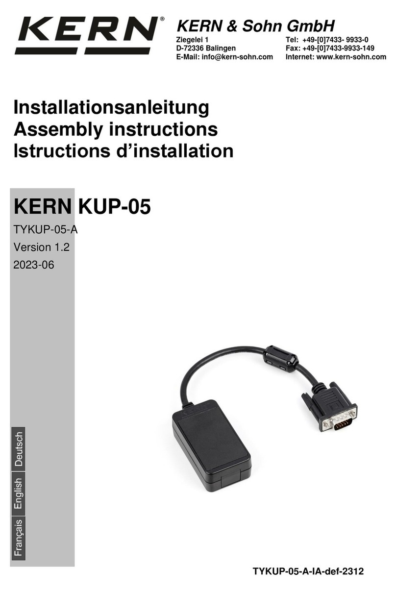 KERN KUP-05 User manual