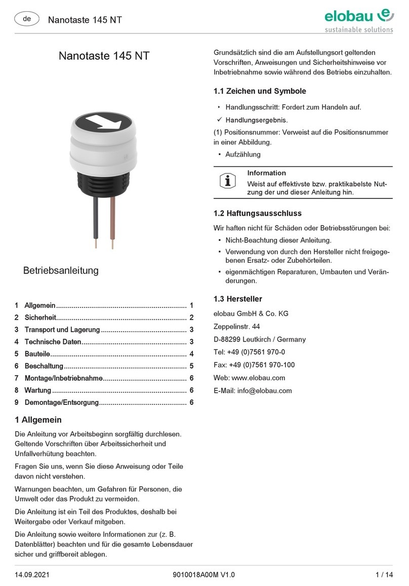 elobau 145NT Series Operation manual elobau 145NT Series Operation manual