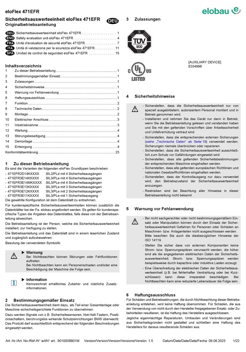 elobau eloFlex 471EFR Series User manual