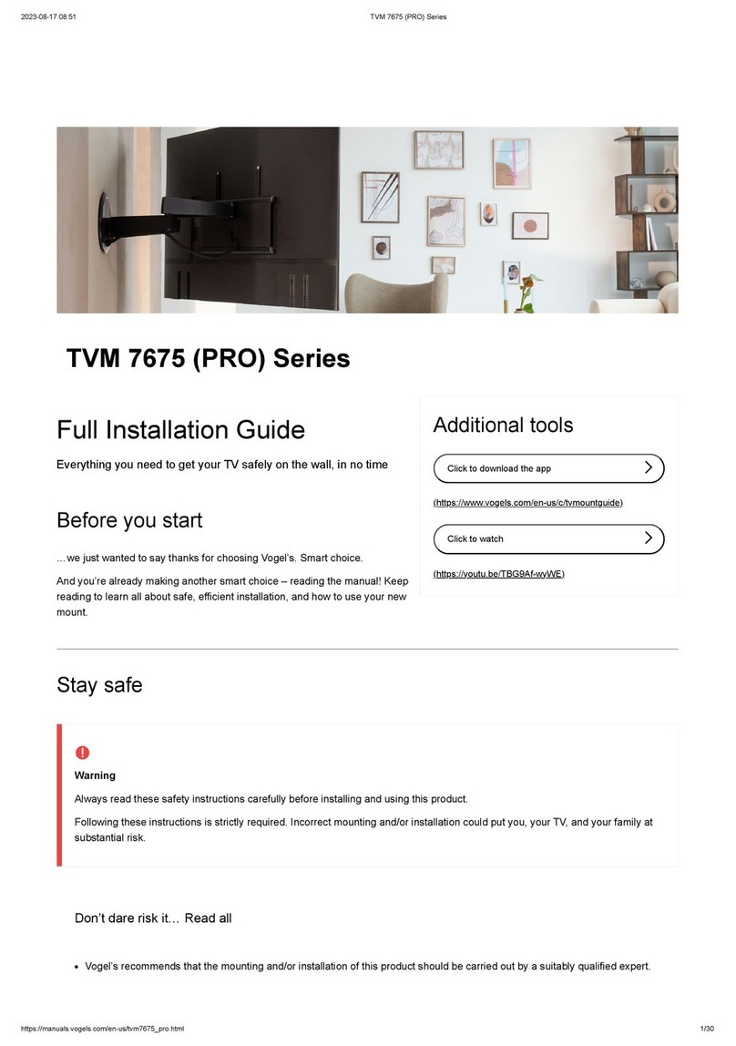 VOGELS TVM 7675 (PRO) Series Full Installation Guide