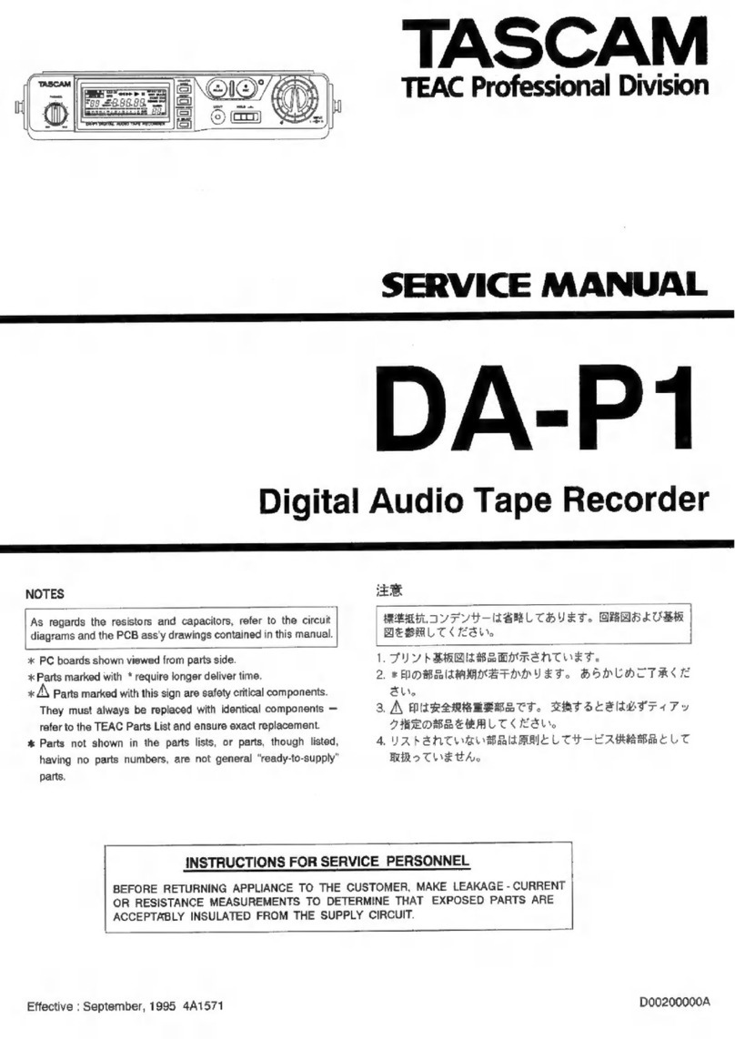 Tascam DA-P1 Service manual